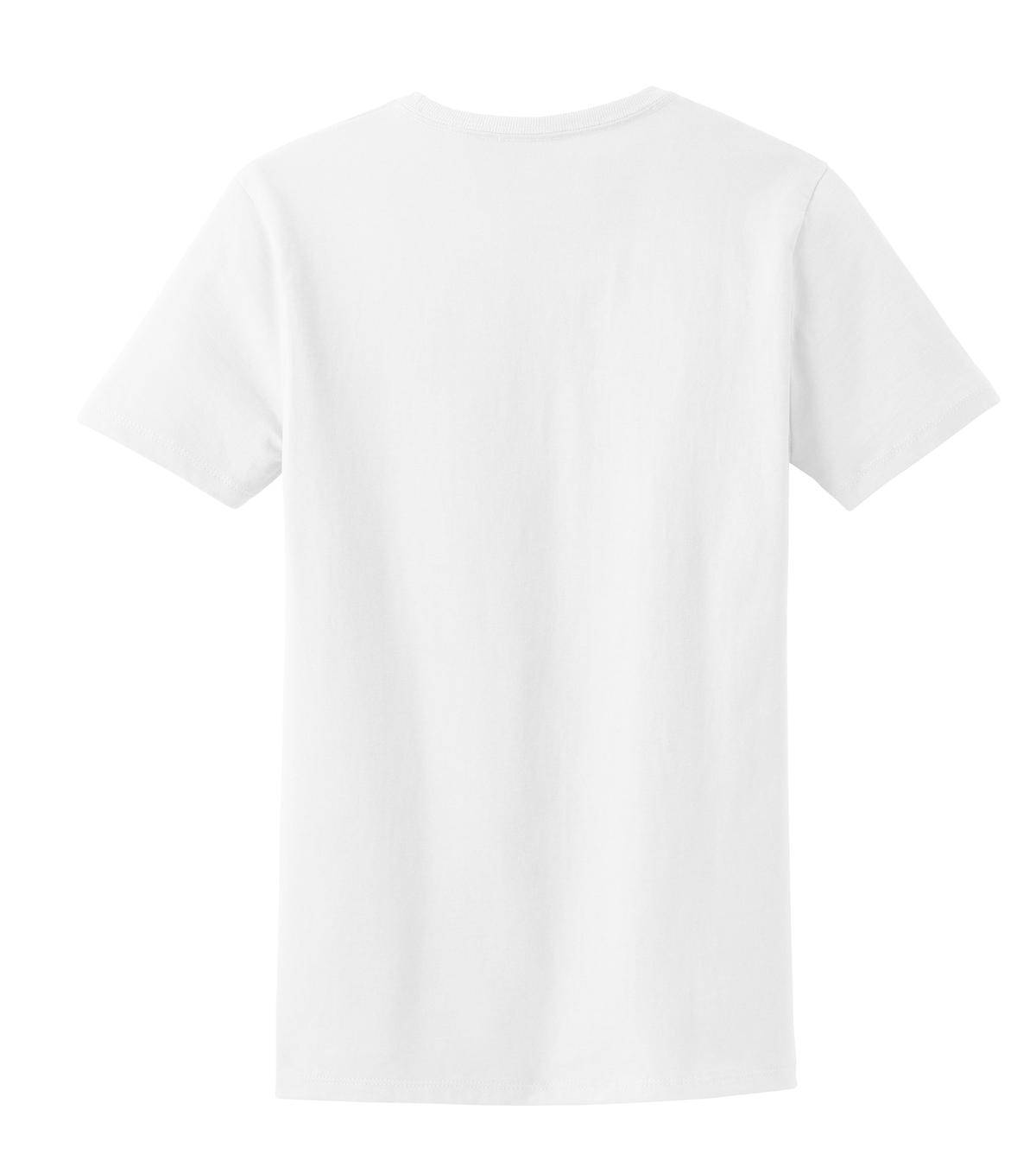 Rear View of White Port & Co Women's Essential Tee. LPC61 plain