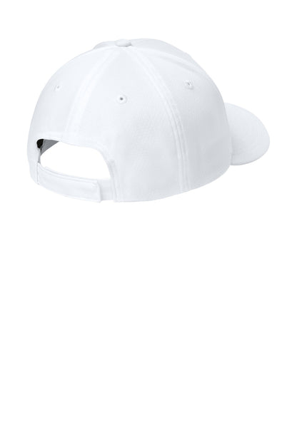 Rear View of White Sport-Tek Impact Mesh Stretch-Tek Adjustable Cap STC71 plain