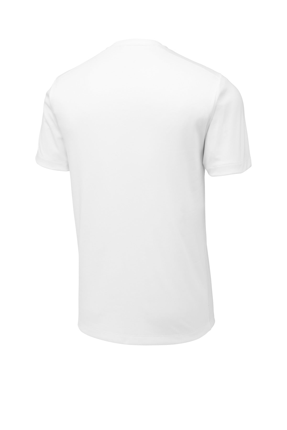 Rear View of White Sport-Tek Posi-UV Pro Tee. ST420 plain