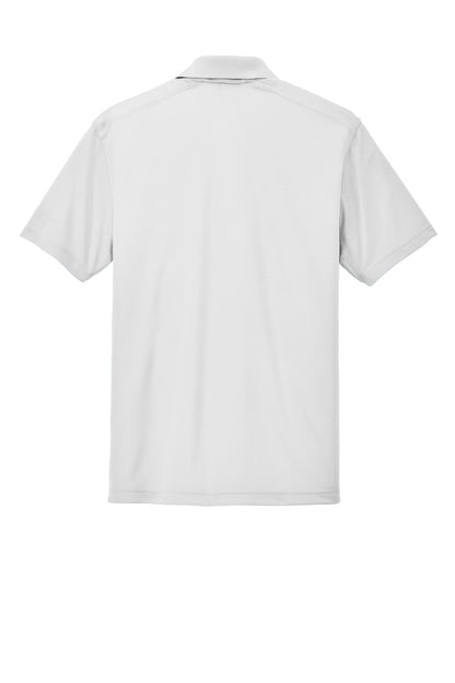 Rear View of White Sport-Tek PosiCharge Micro-Mesh Polo. ST680 plain