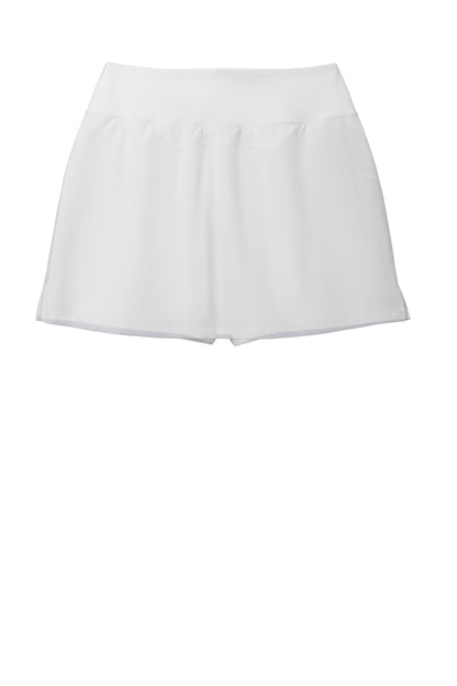 Rear View of White Sport-Tek Women's Repeat Skort LST486 plain