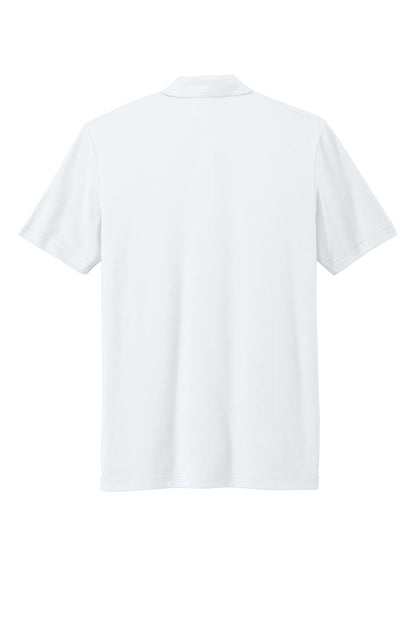 Rear View of White TravisMathew Oceanside Solid Polo. TM1MU411 plain