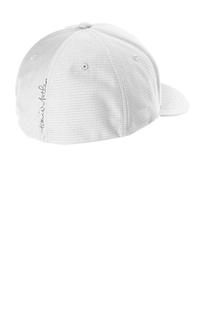 Rear View of White TravisMathew Rad Flexback Cap. TM1MU426 plain
