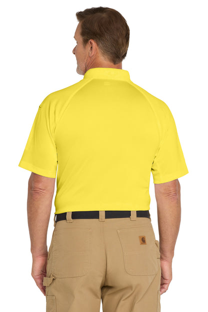 Rear View of Yellow CornerStone - Select Snag-Proof Tactical Polo. CS410 plain