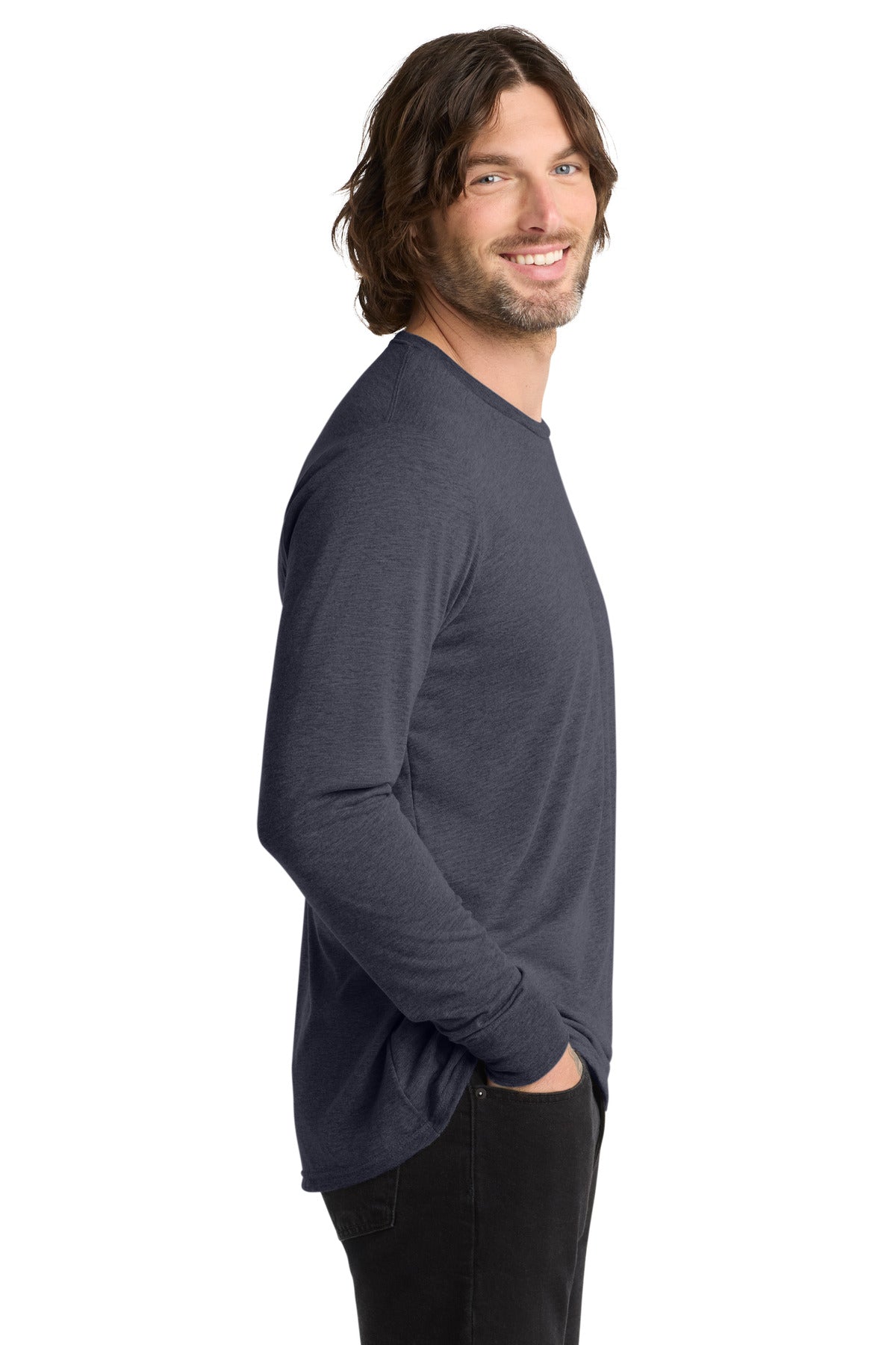 Rebel Blue Allmade Unisex Tri-Blend Long Sleeve Tee AL6004 plain
