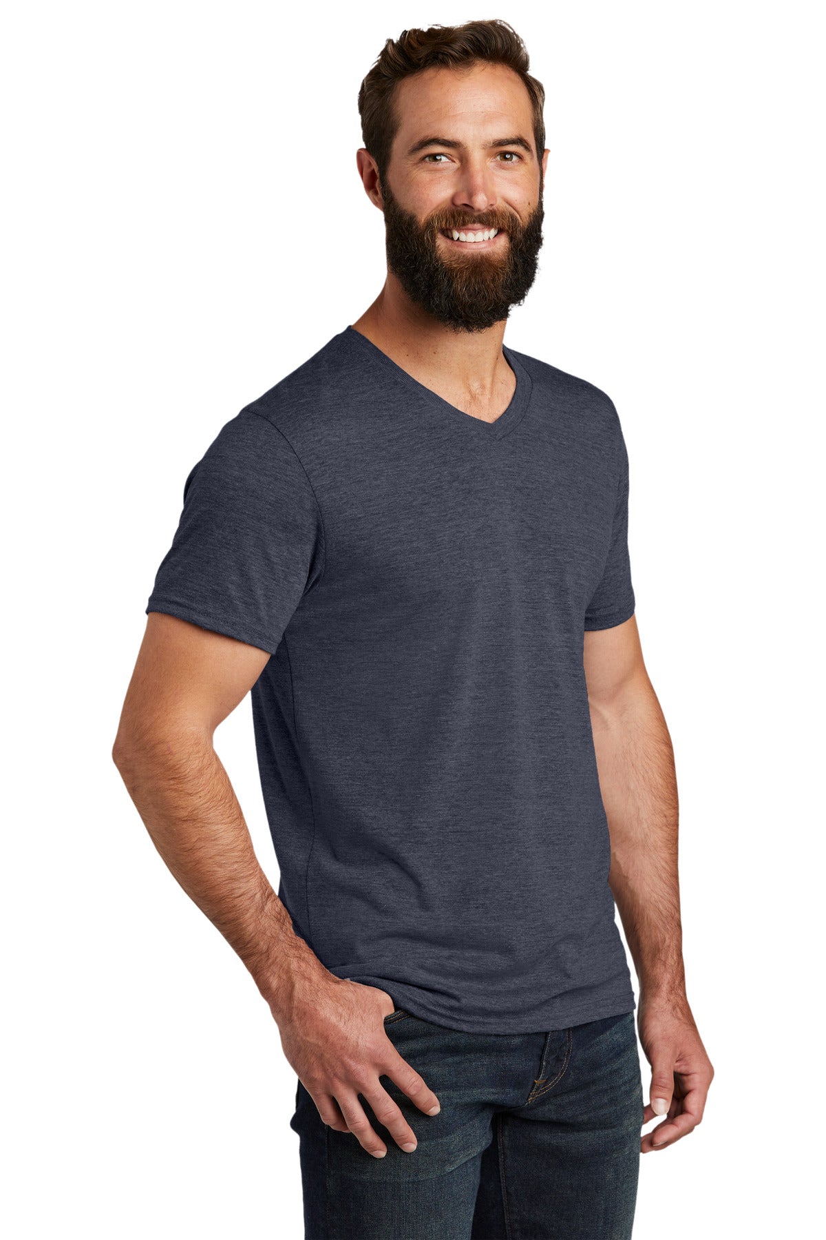 Rebel Blue Allmade Unisex Tri-Blend V-Neck Tee AL2014 plain