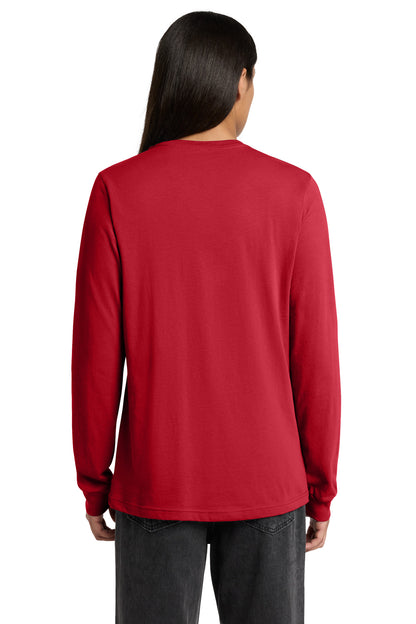 Red BELLA+CANVAS Unisex Jersey Long Sleeve Tee. BC3501 plain