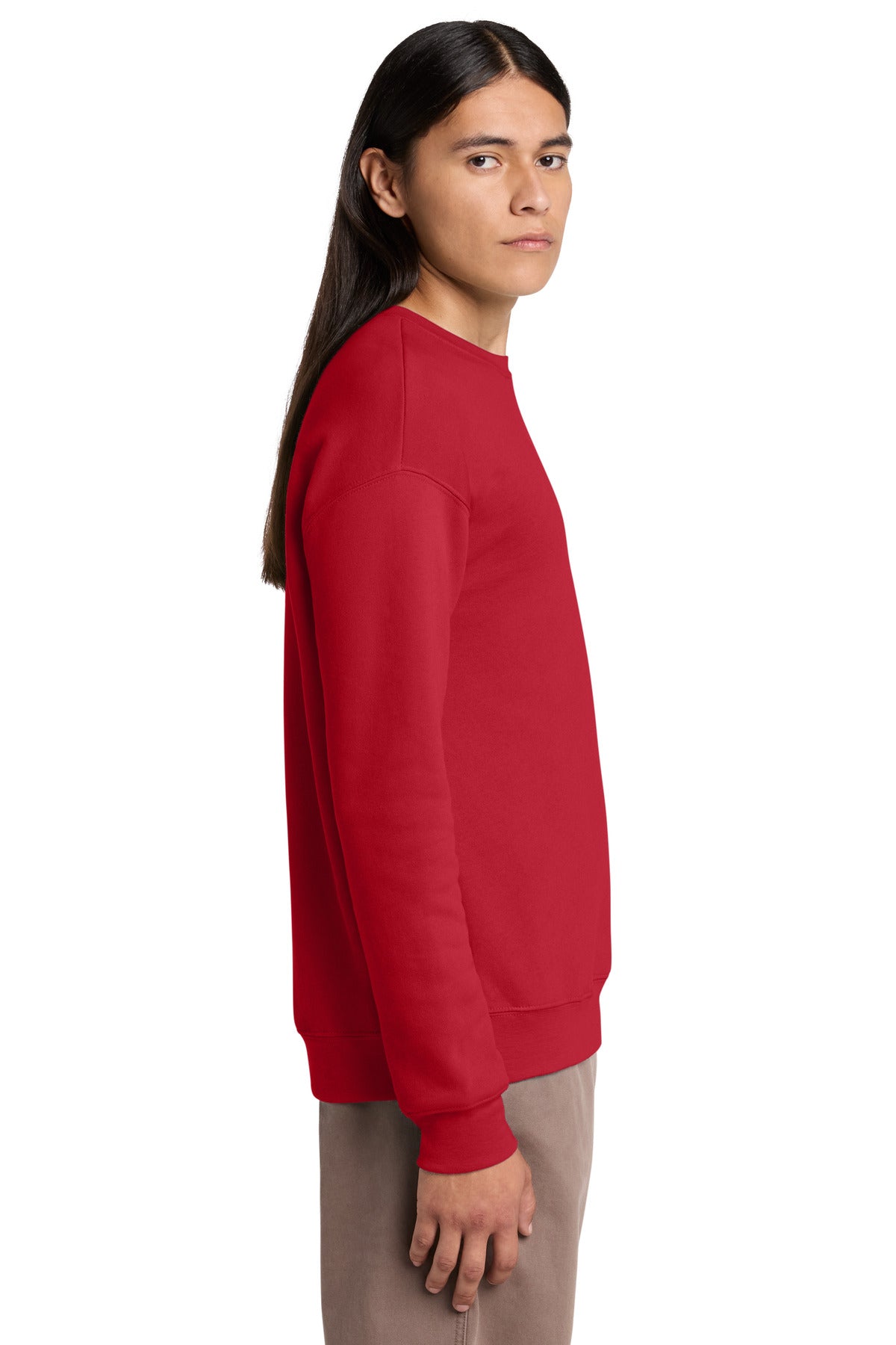 Red BELLA+CANVAS Unisex Sponge Fleece Drop Shoulder Sweatshirt. BC3945