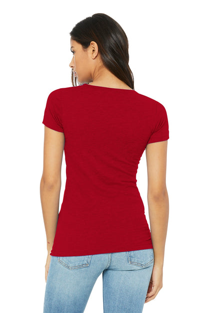 Red BELLA+CANVAS Women's Slim Fit Tee. BC6004 plain