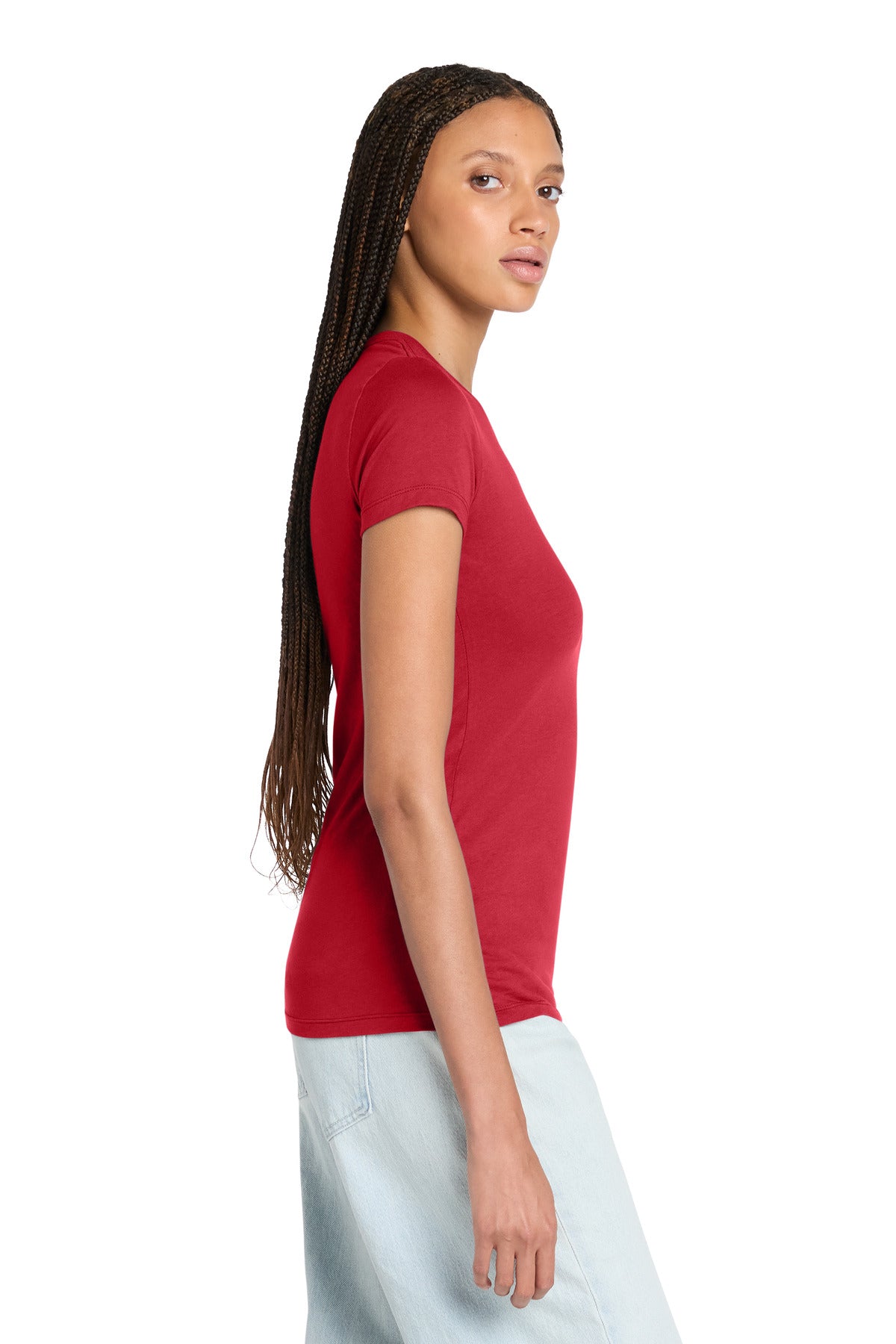 Red BELLA+CANVAS Women's Slim Fit Tee. BC6004