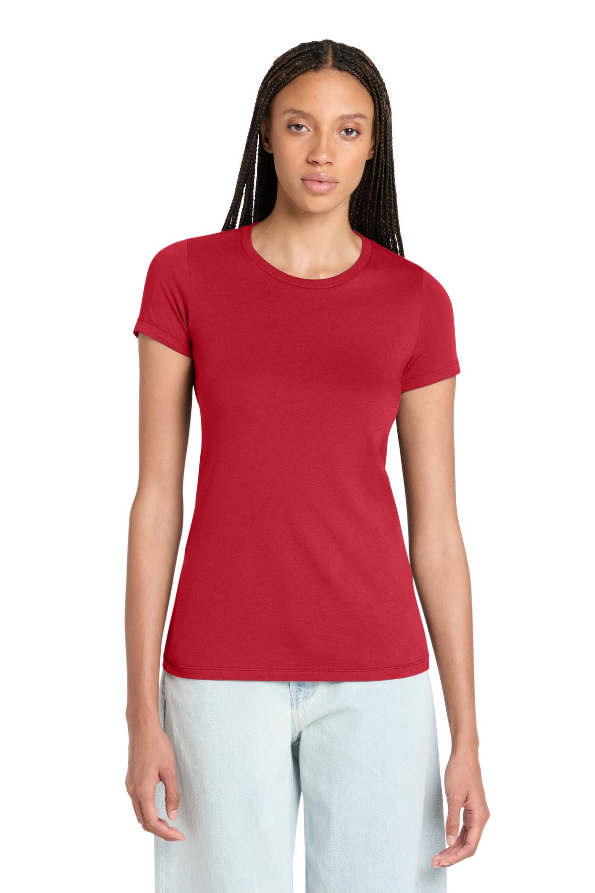 Red BELLA+CANVAS Women's Slim Fit Tee. BC6004