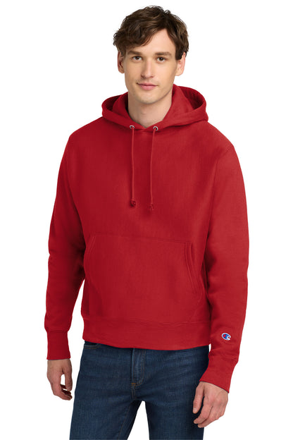 Red Champion Reverse Weave Hooded Sweatshirt S101