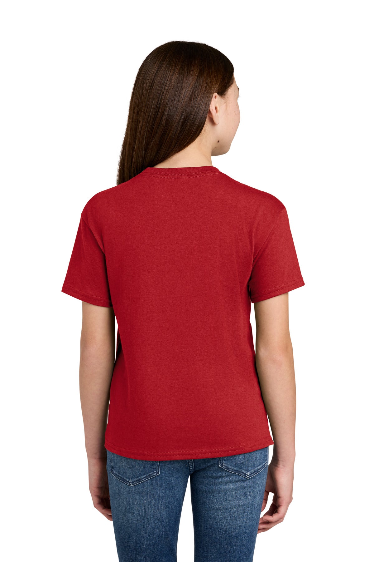 Red Champion Youth Jersey Short Sleeve Tee CH1081 plain