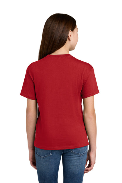 Red Champion Youth Jersey Short Sleeve Tee CH1081 plain