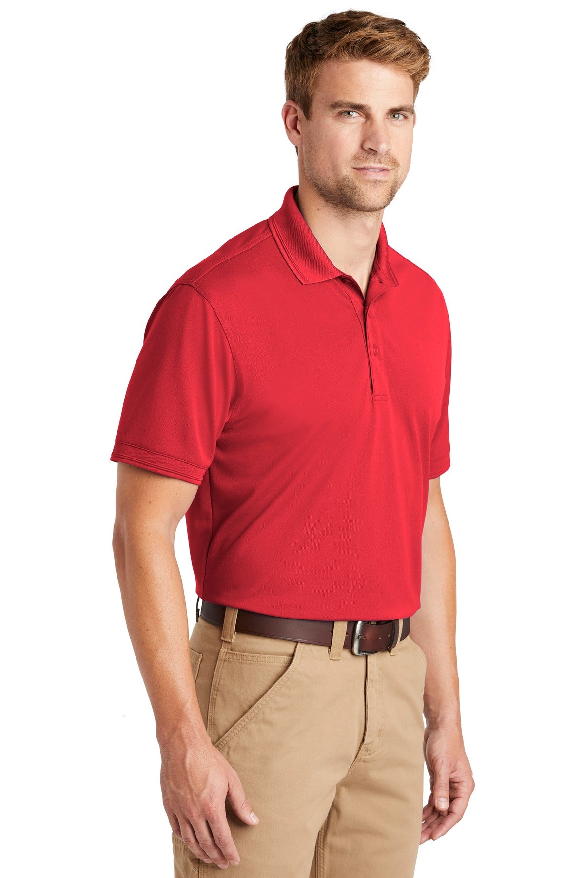 Red CornerStone Industrial Snag-Proof Pique Polo. CS4020 plain
