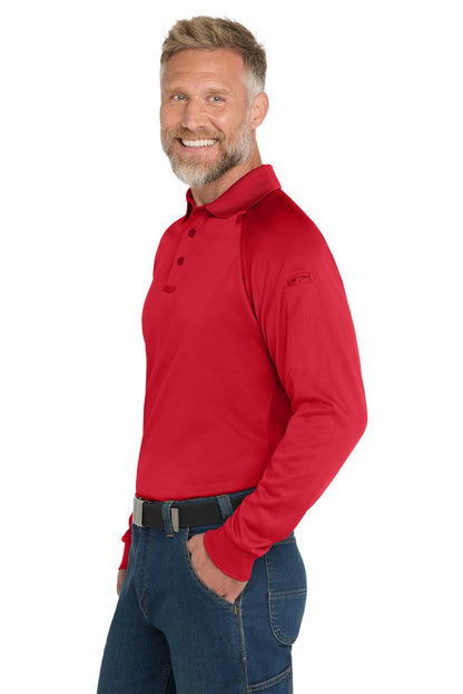 Red CornerStone - Select Long Sleeve Snag-Proof Tactical Polo. CS410LS plain