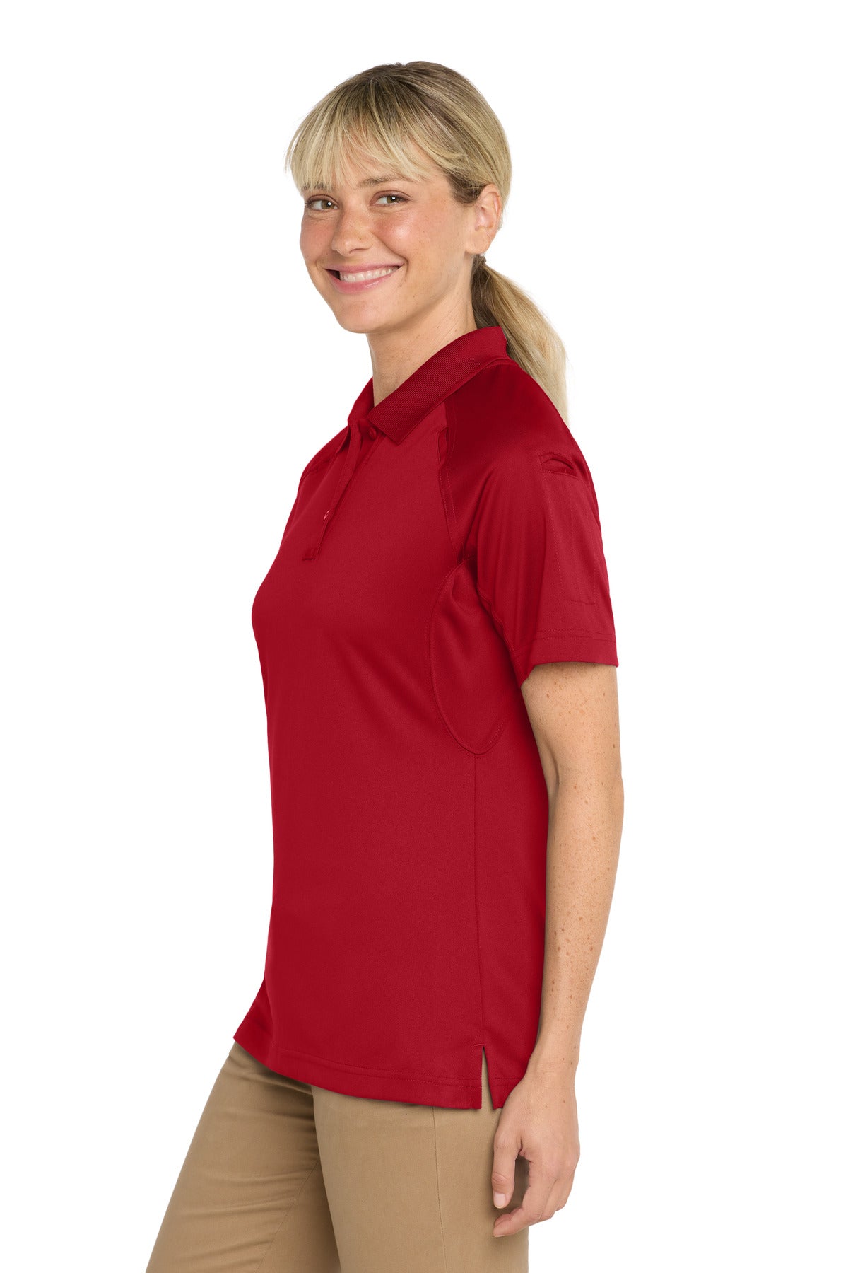 Red CornerStone Women's Select Snag-Proof Tactical Polo. CS411 plain