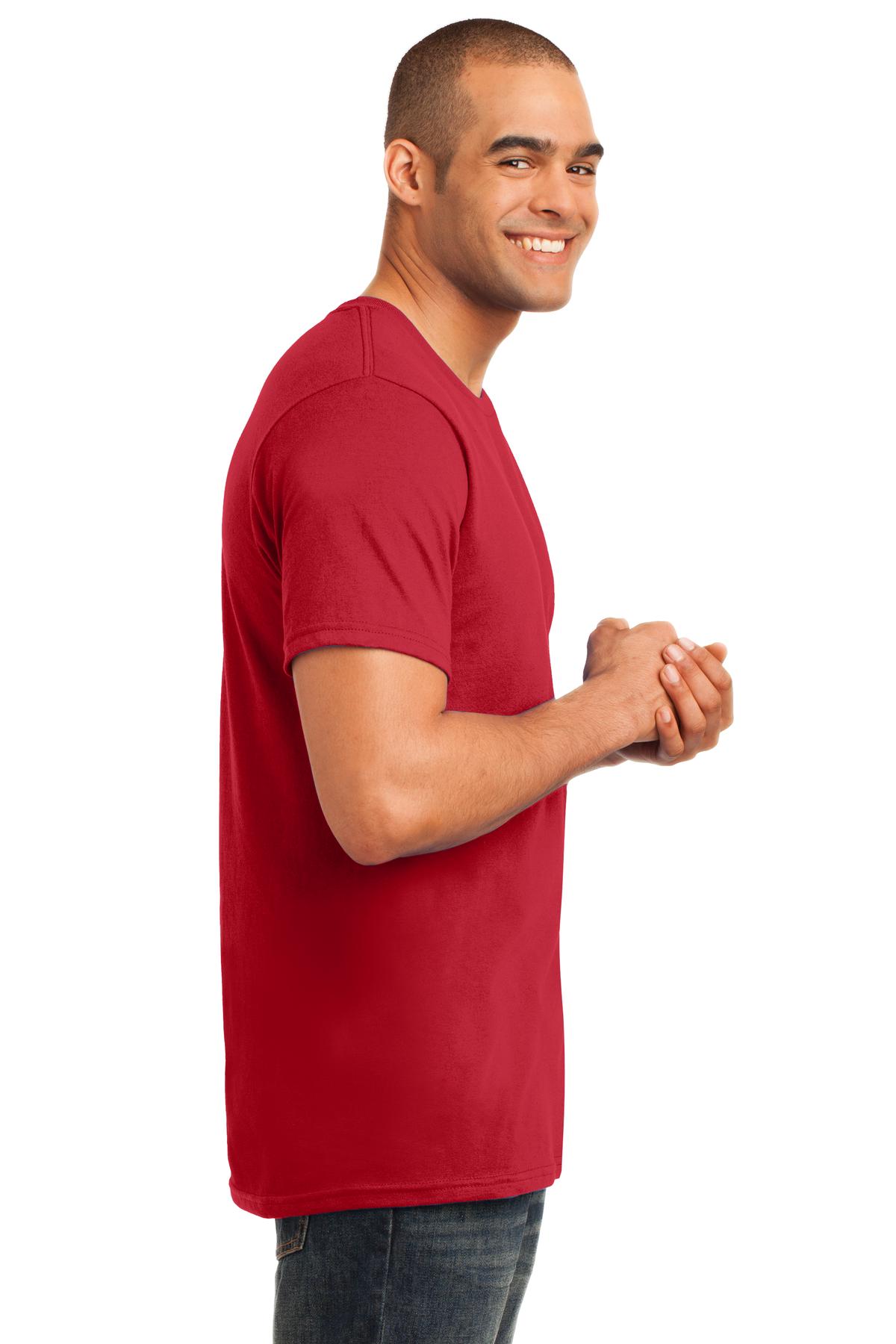 Red Gildan 100% Ring Spun Cotton T-Shirt. 980 plain