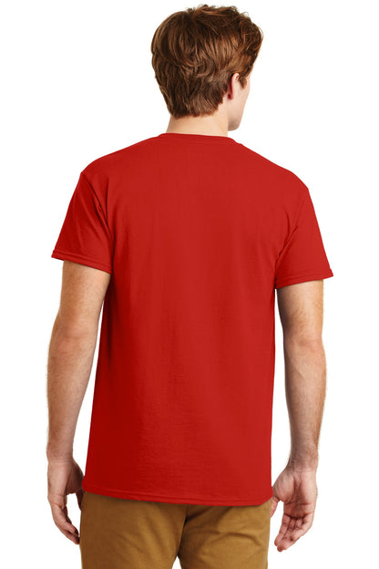 Red Gildan - DryBlend 50 Cotton/50 Poly Pocket T-Shirt. 8300 plain