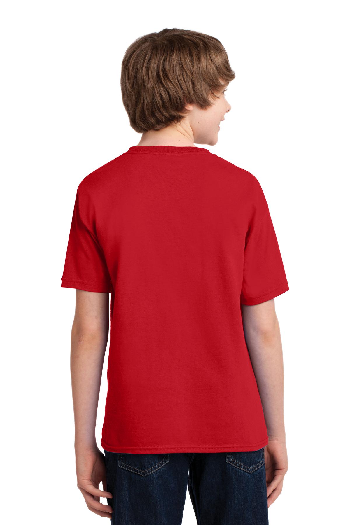 Red Gildan Youth Gildan Performance T-Shirt. 42000B plain