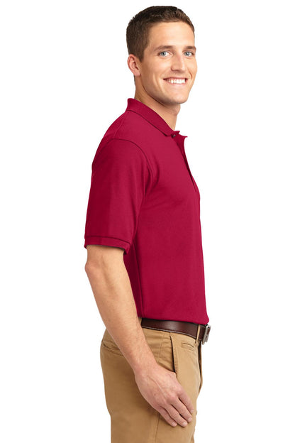 Red Port Authority Silk Touch Polo K500 plain