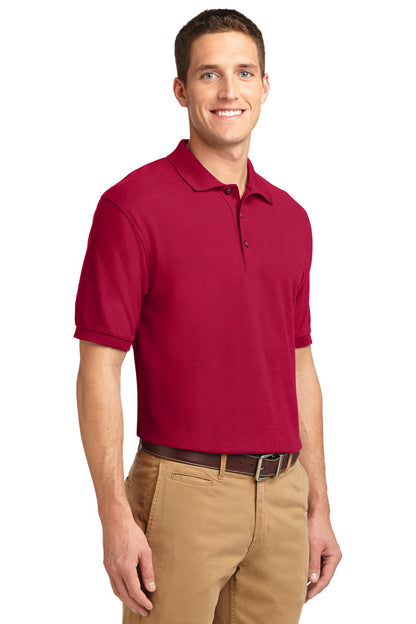 Red Port Authority Silk Touch Polo K500 plain