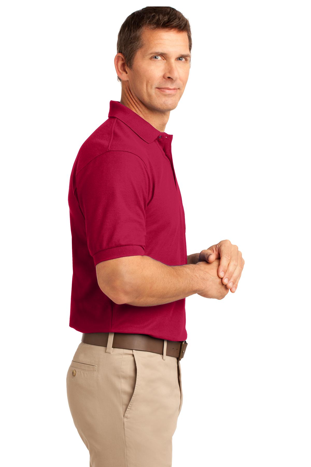 Red Port Authority Tall Silk Touch Polo with Pocket. TLK500P plain