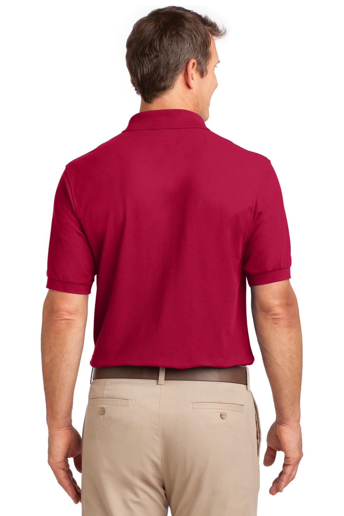 Red Port Authority Tall Silk Touch Polo with Pocket. TLK500P plain