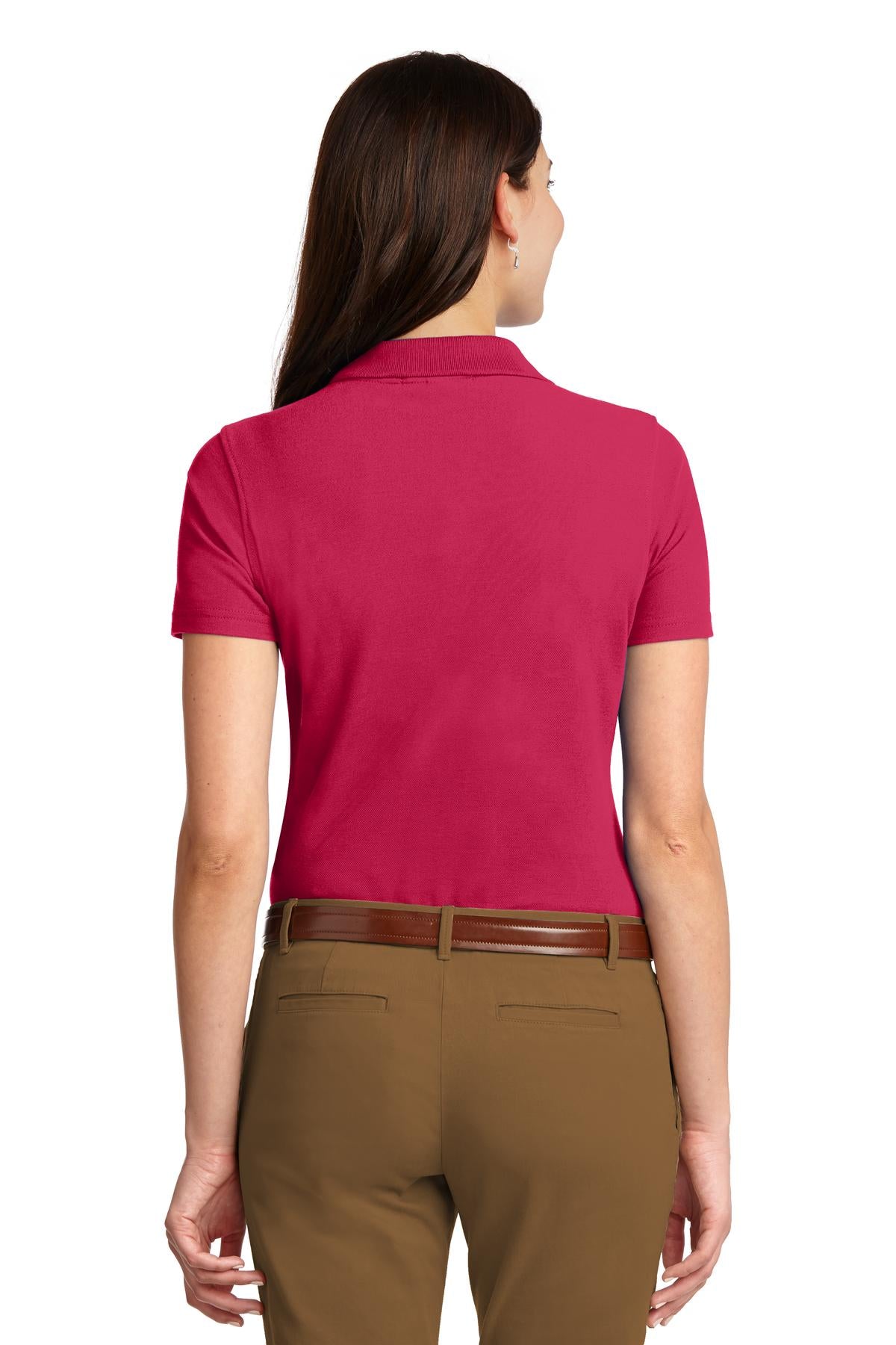 Red Port Authority Women's Stain-Resistant Polo. L510 plain