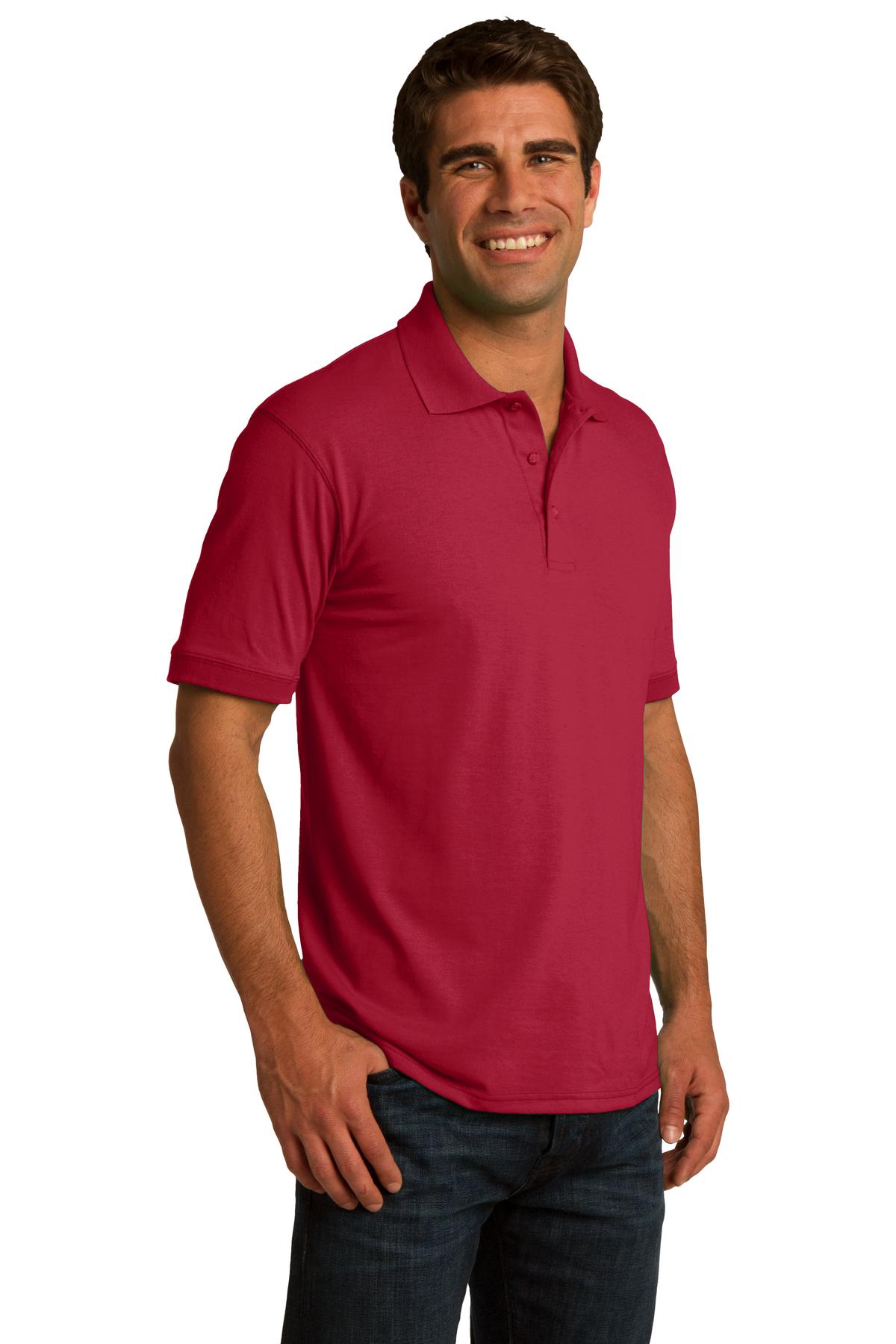 Red Port & Co Core Blend Jersey Knit Polo. KP55 plain