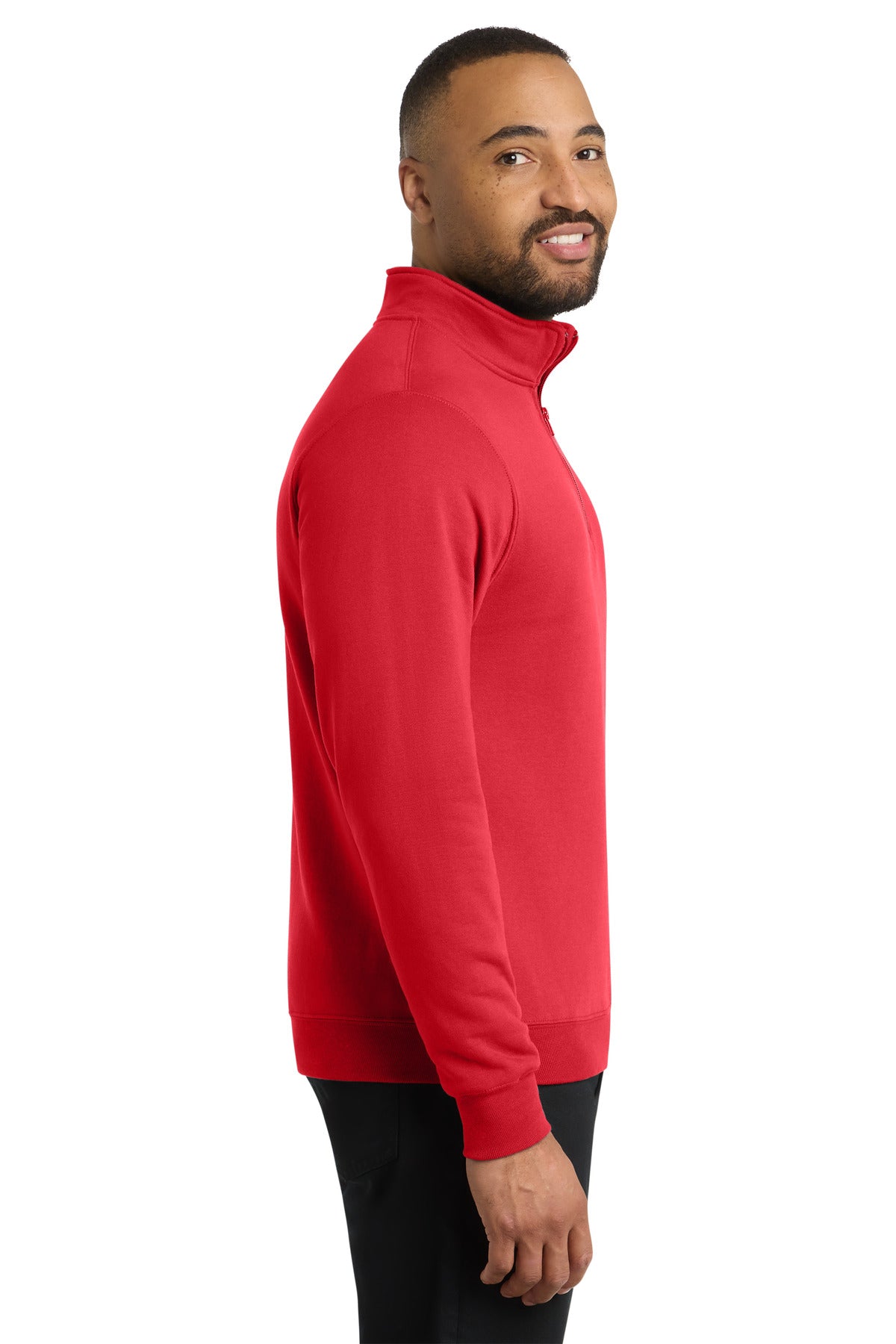 Red Port & Co Core Fleece 1/4-Zip Pullover Sweatshirt PC78Q