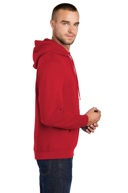 Red Port & Co Core Fleece Pullover Hooded Sweatshirt. PC78H