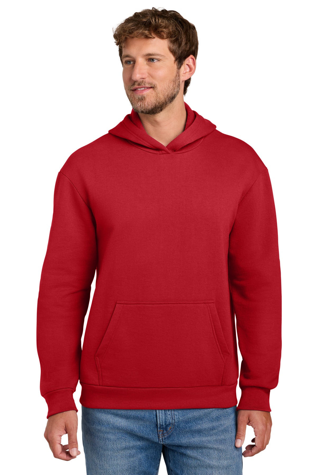Red Port & Co Easy Fleece Pullover Hooded Sweatshirt PC68H
