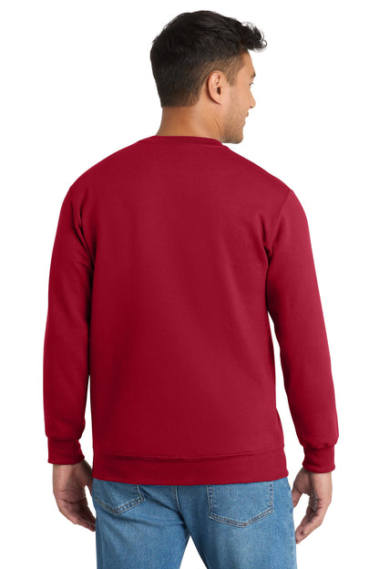 Red Port & Co Essential Fleece Crewneck Sweatshirt. PC90 plain