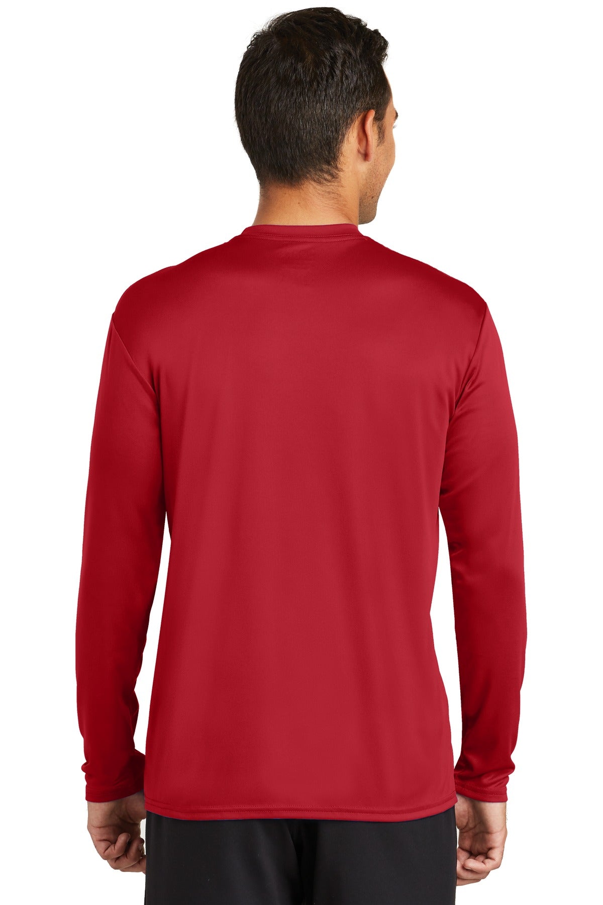Red Port & Co Long Sleeve Performance Tee. PC380LS plain