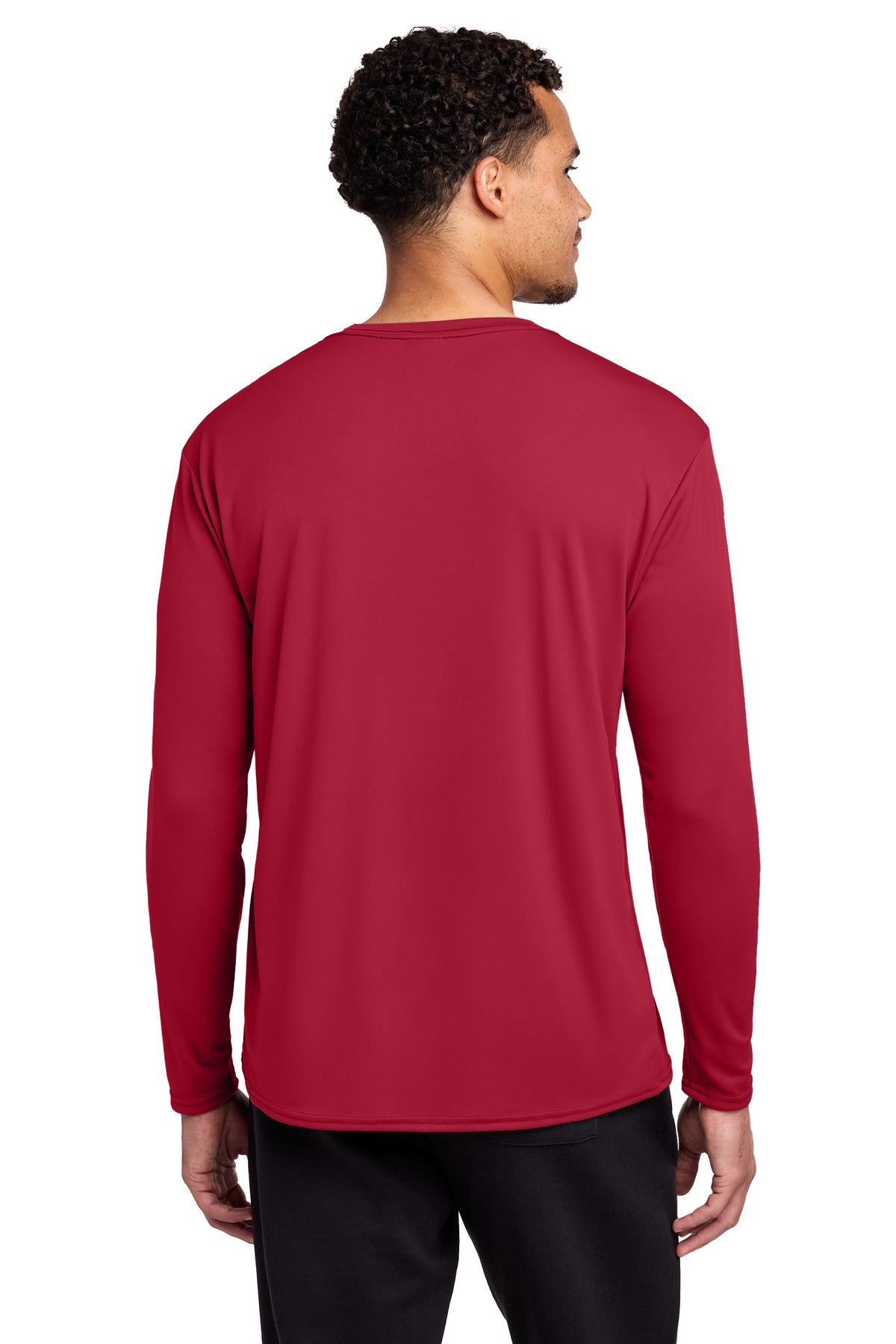 Red Port & Co Long Sleeve Performance Tee. PC380LS plain