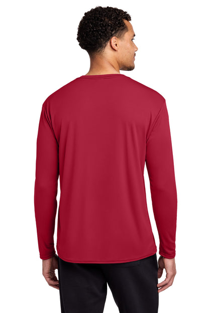 Red Port & Co Long Sleeve Performance Tee. PC380LS plain
