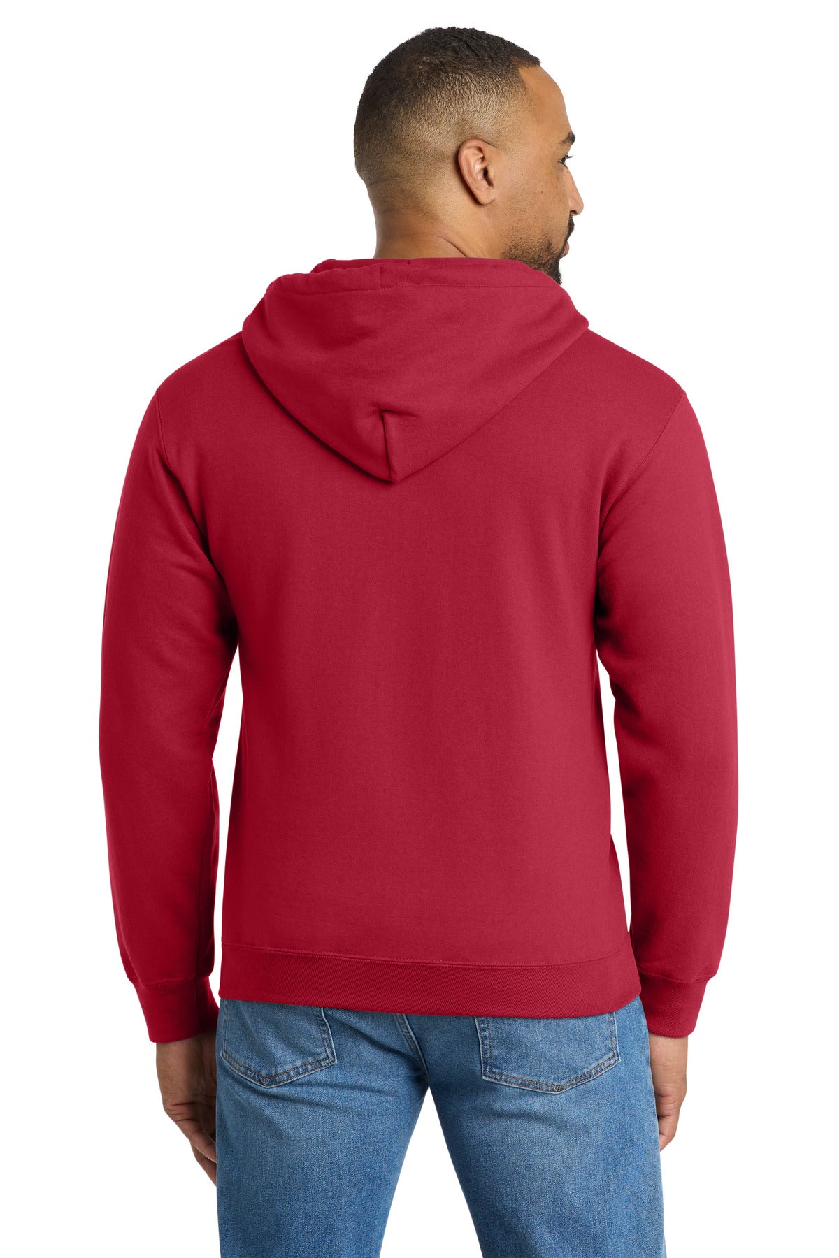 Red Port & Co Tall Essential Fleece Full-Zip Hooded Sweatshirt. PC90ZHT plain