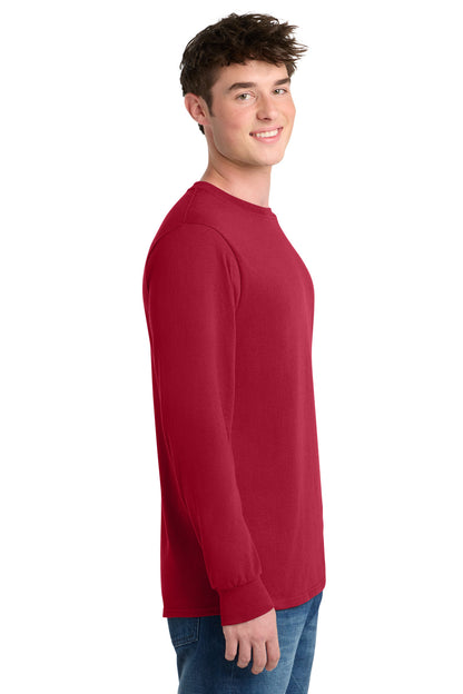 Red Port & Co Tall Long Sleeve Core Blend Tee. PC55LST plain
