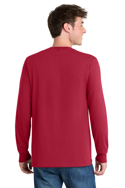 Red Port & Co Tall Long Sleeve Core Blend Tee. PC55LST plain