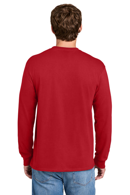 Red Port & Co Tall Long Sleeve Essential Pocket Tee. PC61LSPT plain