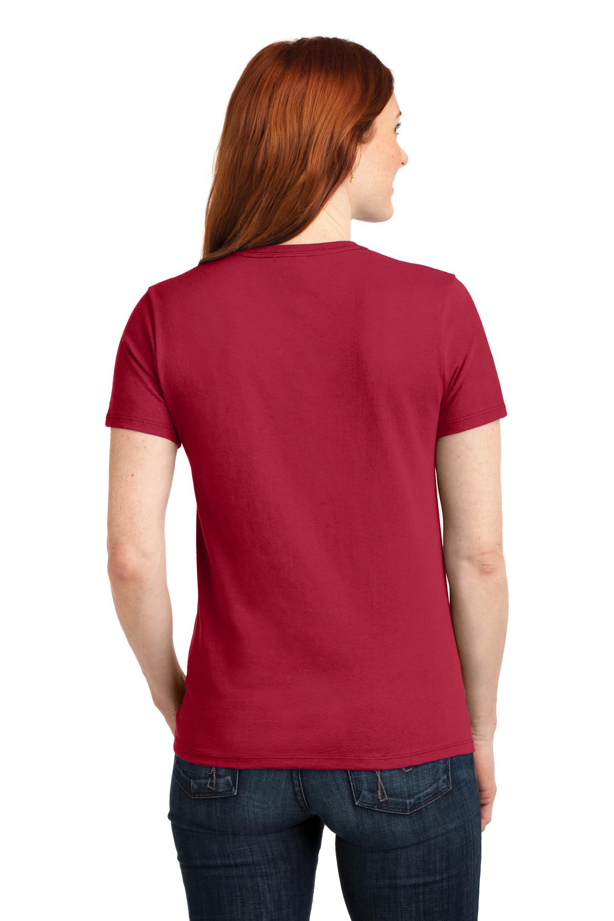 Red Port & Co Women's Core Blend Tee. LPC55 plain