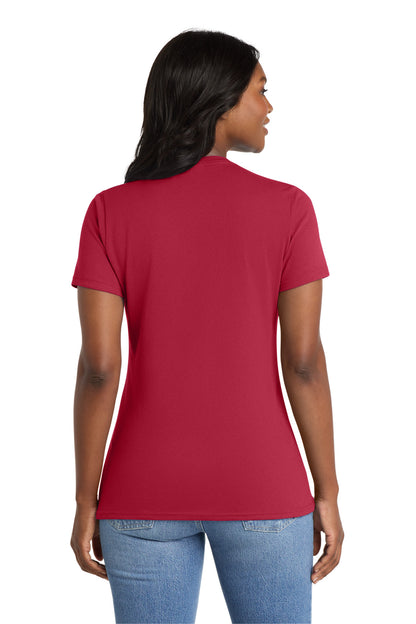 Red Port & Co Women's Core Blend Tee. LPC55 plain