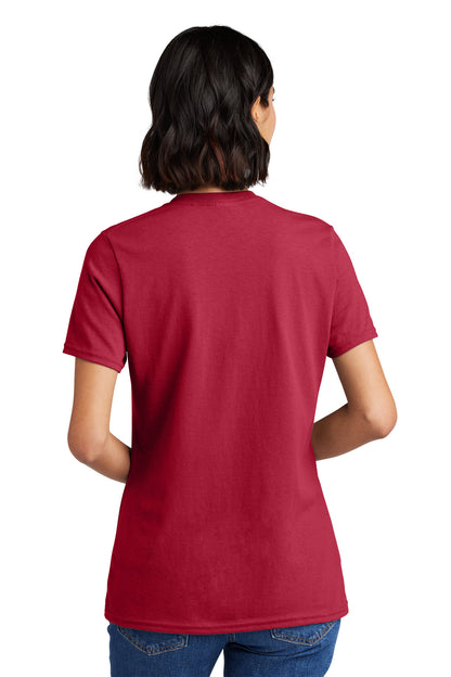 Red Port & Co Women's Core Cotton V-Neck Tee. LPC54V plain