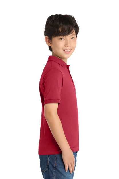 Red Port & Co Youth Core Blend Jersey Knit Polo. KP55Y plain