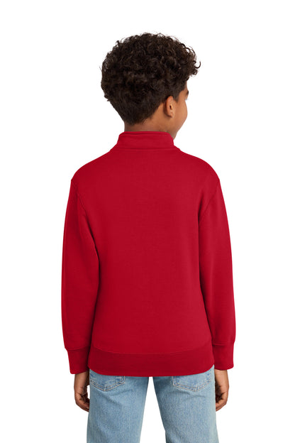 Red Port & Co Youth Core Fleece 1/4-Zip Pullover Sweatshirt PC78YQ plain