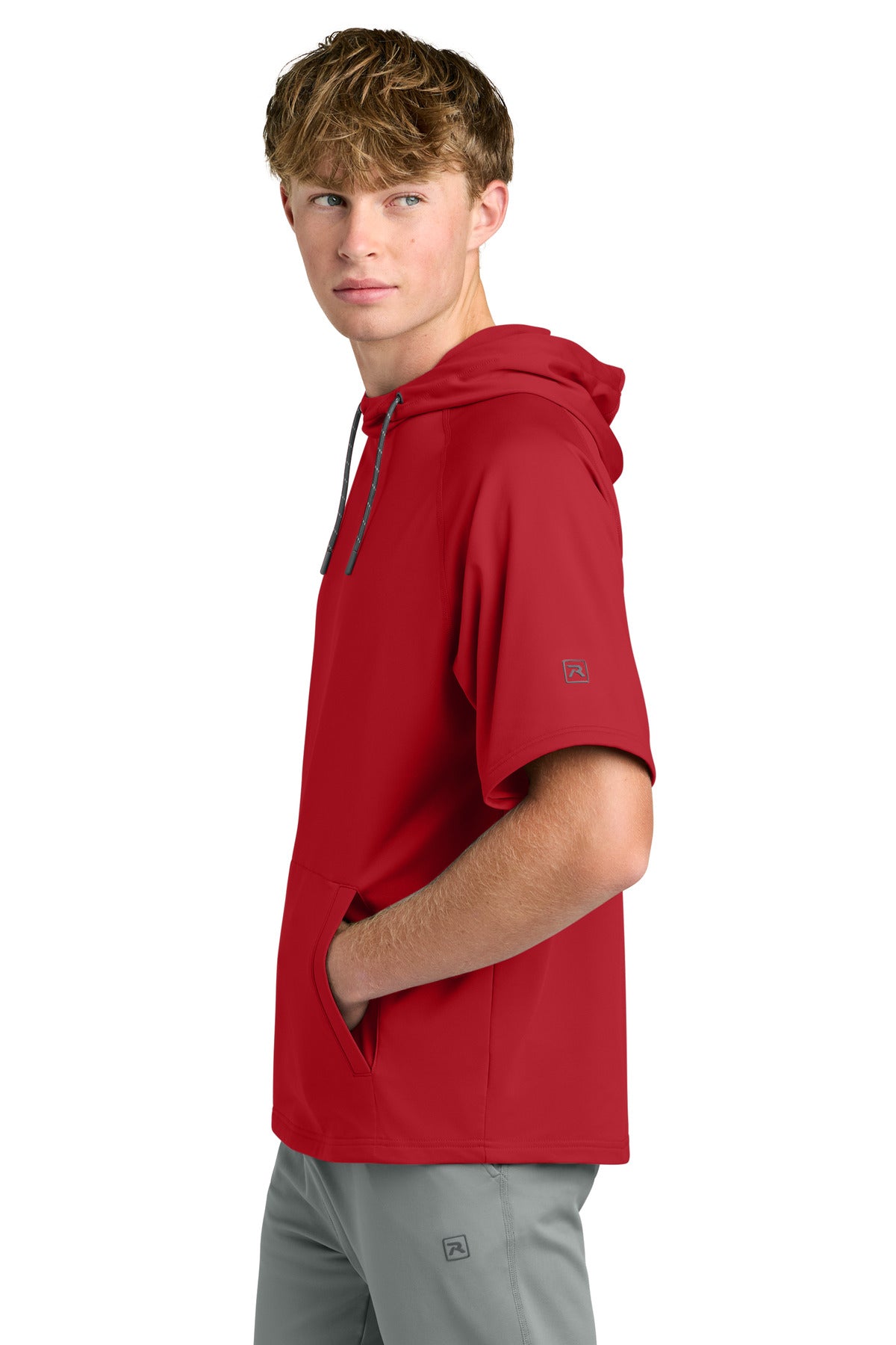 Red Richardson Charge Performance Fleece Short Sleeve Hoodie RA7200SSH plain