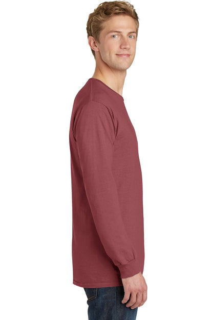 Red Rock Port & Co Beach Wash Garment-Dyed Long Sleeve Tee PC099LS plain