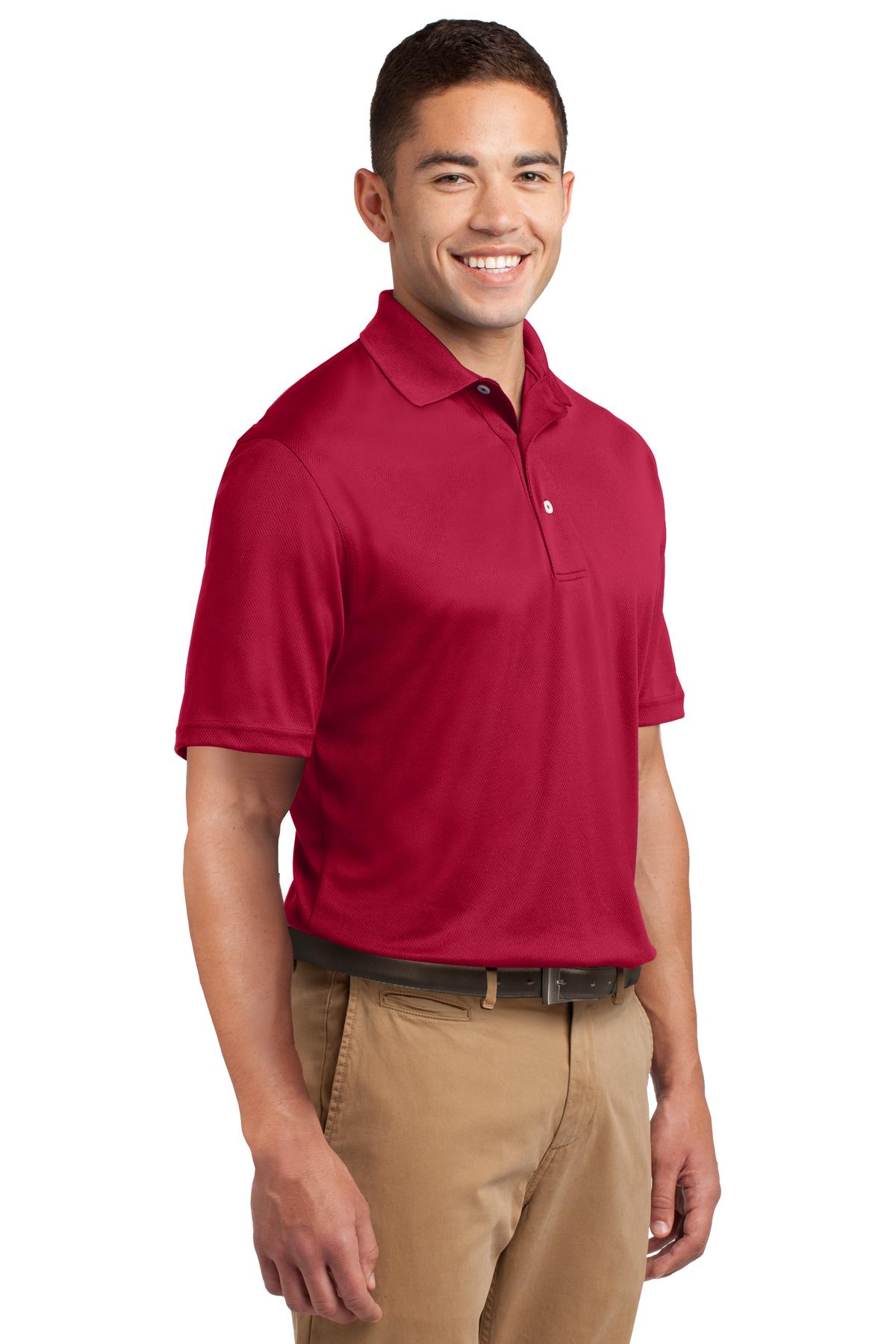 Red Sport-Tek Dri-Mesh Polo. K469 plain