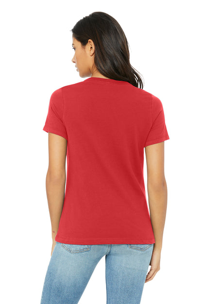 RedTB BELLA+CANVAS Women's Relaxed Triblend Tee BC6413 plain